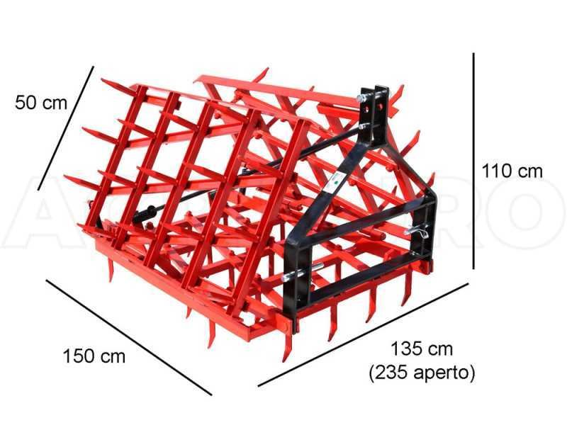 Herse à dents fixes série médium EPM50 – Portée/Tractée – 50 Dents Repliable – 250 cm – Image 6