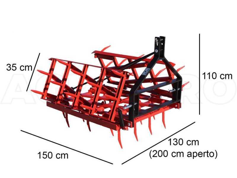 Herses à dents fixes série lourde AgriEuro EPP40 – Porté / Tracté – 40 dents refermables – 200 cm – Image 6