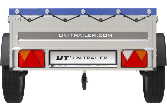 Remorque de jardin 200 Kipp avec roue jockey, châssis H-0 et bâche bleue – Image 9