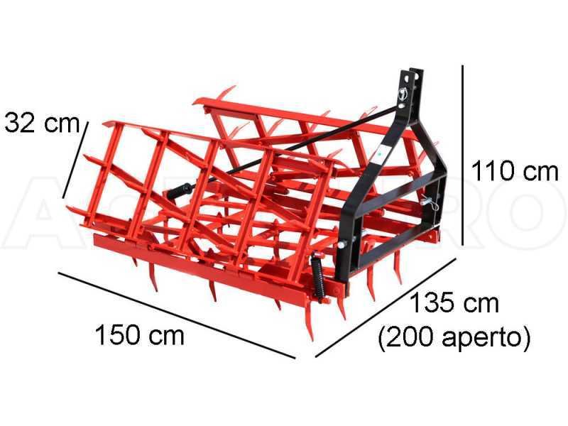Herse à dents fixes série légère EPL40 – Portée / Tractée 40 Dents Repliable – 200 cm – Image 7