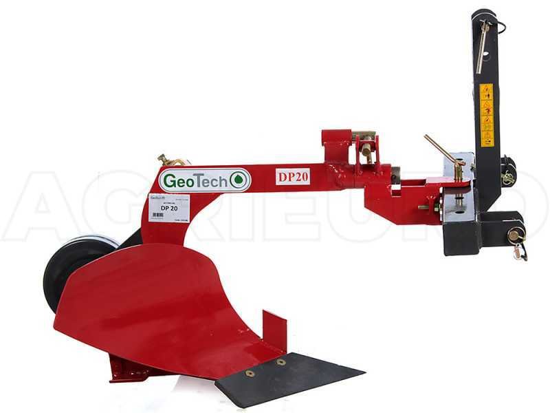 Charrue monosoc pour tracteur Geotech DP20 avec structure renforcée