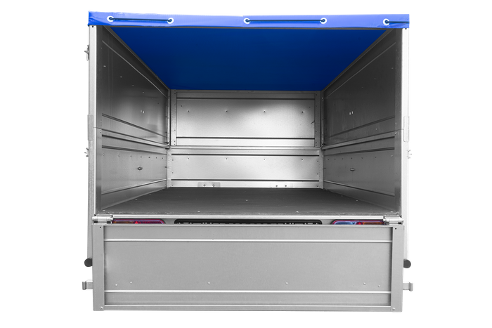 Remorque neuve 200×106 avec bâche plate, rehausses de ridelles et roue jockey – Garden Trailer 200 KIPP – Image 4