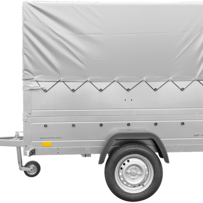 Remorque simple essieu 200×106 avec bâche haute, arceau, rehausses de ridelles et roue jockey – Garden Trailer 200 KIPP