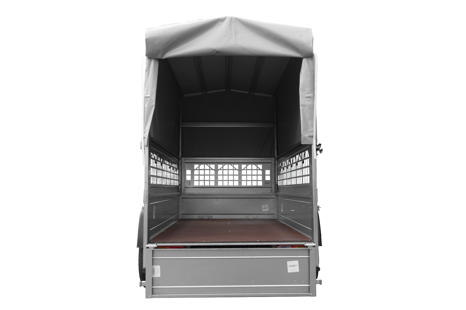 Remorque tôle Garden Trailer 200 KIPP 200×106 cm [avec rehausses grillagées, bâche haute et arceau – Image 2